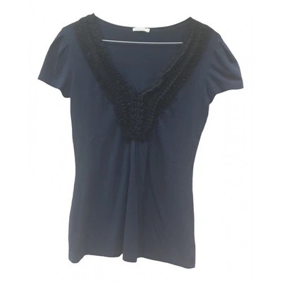 Pre-owned Marella Blue Cotton Top