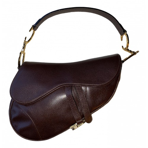 dior mini saddle bag brown