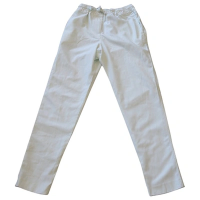 Pre-owned Isabel Marant Étoile White Cotton Trousers
