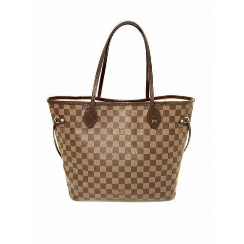 Pre-Owned Louis Vuitton Neverfull Brown Cloth Handbag | ModeSens