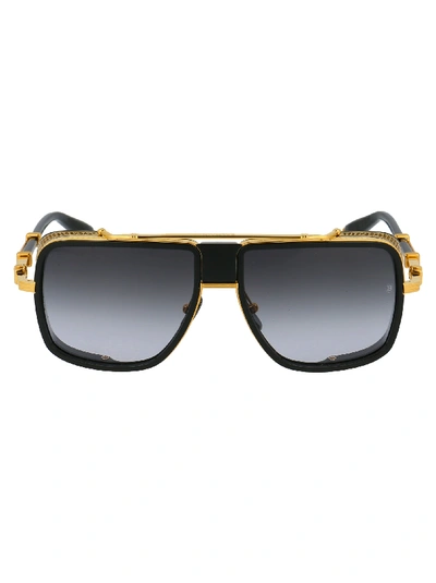 Balmain Sunglasses In Gold Black Gold Dark Grey To Clear Ar