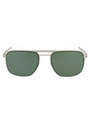 Mykita Eli Sunglasses In Matte Silver/black Polpro Green