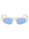 Balenciaga Gafas De Sol - Blanco In White Gold Light Blue