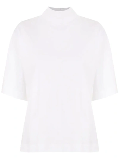 Andrea Marques Funnel Neck T-shirt In White