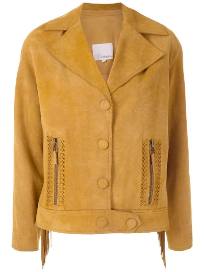 Nk Leather Fran Jacket In Yellow