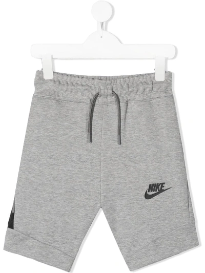 Nike Kids' Logo-print Track Trousers In Grey