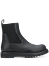 RICK OWENS ROUND TOE ELASTICATED BOOTS