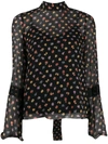 SEE BY CHLOÉ FLORAL PRINT PUSSYBOW BLOUSE