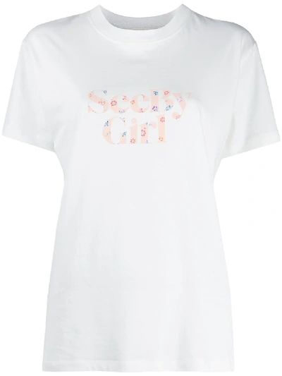 See By Chloé Printed Cotton-jersey T-shirt In White
