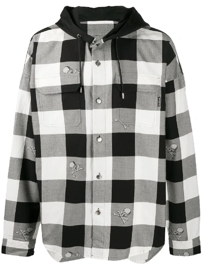 Mastermind Japan Hooded Plaid Shirt In White