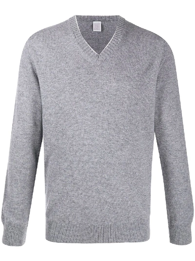 Eleventy V-neck Cashmere Jumper In Grey