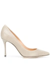 SERGIO ROSSI DÉCOLLETÉ GODIVA SNAKE-EFFECT 100MM PUMPS