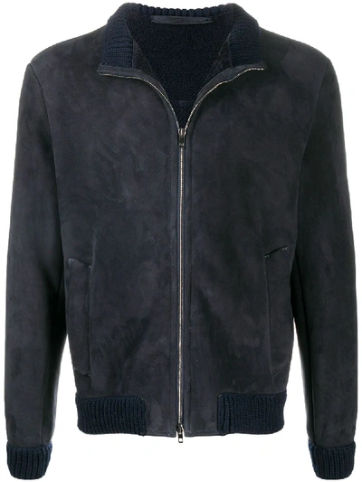 Salvatore Santoro High-neck Zipped Jacket In Blue