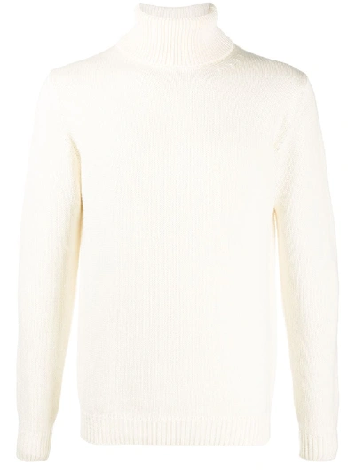 Roberto Collina Roll Neck Merino Jumper In White