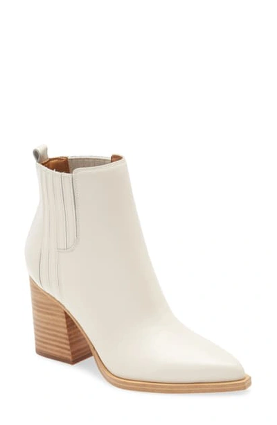 Marc Fisher Ltd Oshay Pointed Toe Bootie In Ivory Leather