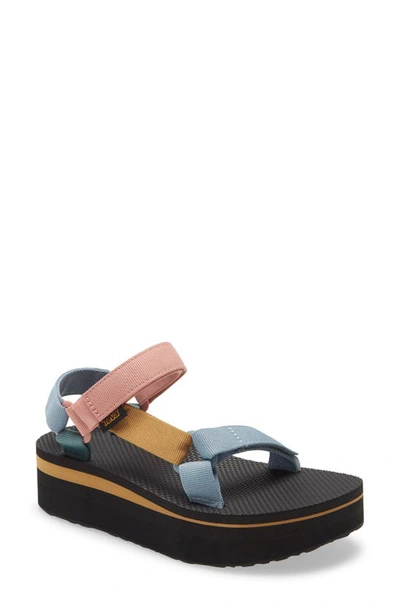 Teva Universal Flatform Colorblock Sandal, Women's At Urban Outfitters In Multi