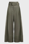 EUDON CHOI KATERYNA BELTED LEATHER TROUSERS,849542