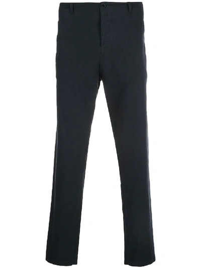 Transit Straight-leg Cotton Trousers In Blue