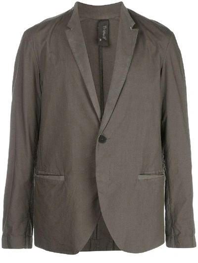 Transit Single-breasted Cotton Blazer In Grey