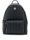 Mcm Large Stark Studded Backpack In Black