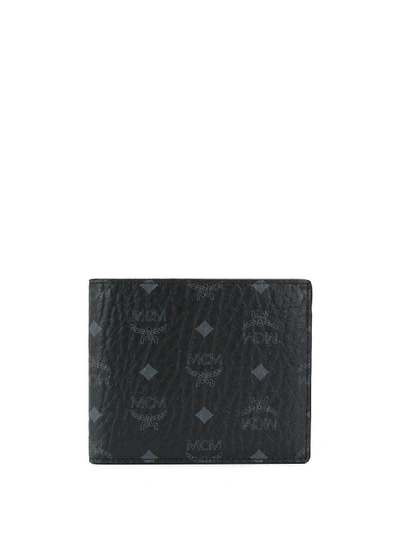 Mcm Logo-print Bifold Wallet In Black