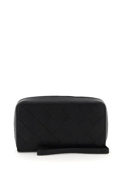 Bottega Veneta Woven Clutch 30 In Black