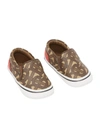 BURBERRY KIDS MONOGRAM SLIP-ON SNEAKERS,15518949