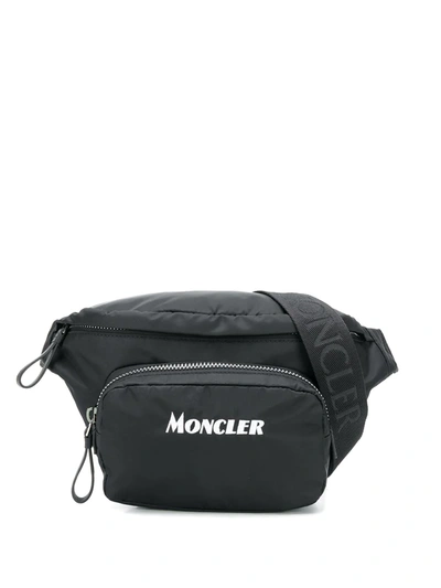 Moncler Durance Logo-embroidered Cross-body Bag In Black