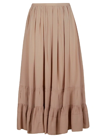 N°21 High-waisted Flared Skirt In Neutrals