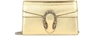 Gucci Dionysus Super Mini Gold Leather Cross-body Bag In Gold