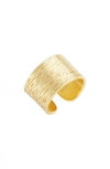 Karine Sultan Cigar Band Ring In Gold