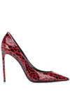 SAINT LAURENT ZOE 105MM LEOPARD PRINT PUMPS