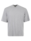 Acne Studios Mock Neck T-shirt In Pale Grey