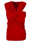 Isabel Marant Sleeveless Twist Front Blouse In Red