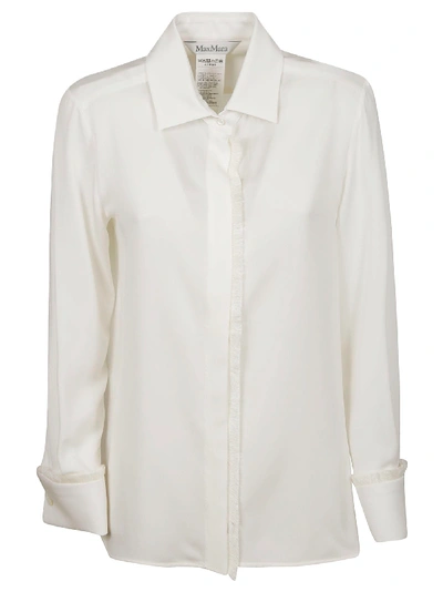 Max Mara Mogador Silk Shirt In Ivory Colour In White