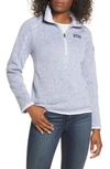 Patagonia Better Sweater Quarter Zip Performance Jacket In Beluga