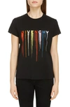 GIVENCHY EMBROIDERED LOGO COTTON T-SHIRT,BW707Y3Z3R