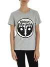 MM6 MAISON MARGIELA MELANGE GREY T-SHIRT WITH LOGO PRINT