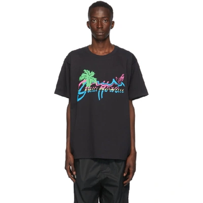 Gucci Hawaii-print Organic-cotton Jersey T-shirt In Black