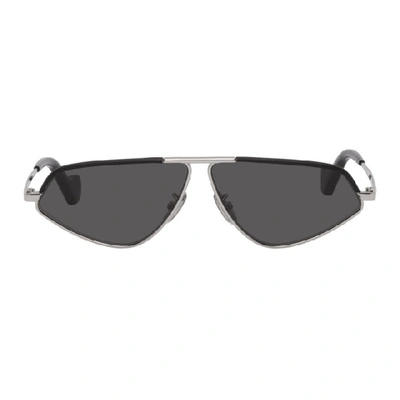 Loewe Leather Geometric Sunglasses In Shiny Palla
