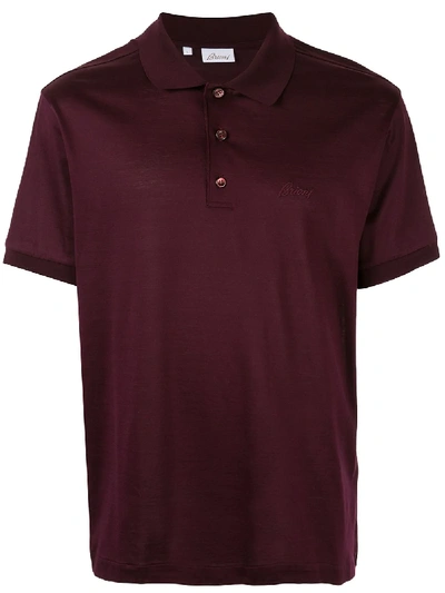 Brioni Polo Shirt In Red