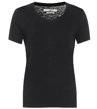 Isabel Marant Étoile Kiliann T-shirt In Black Linen