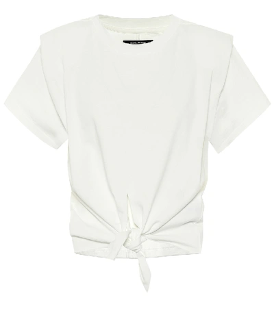 Isabel Marant Belita Cotton-jersey Crop Top In White