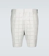 FENDI PUNCHED SQUARE WOOL-BLEND SHORTS,P00491185
