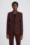 Filippa K Sasha Cool Wool Blazer In Maroon