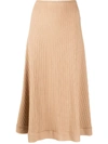 MAGGIE MARILYN RIBBED-KNIT MIDI SKIRT