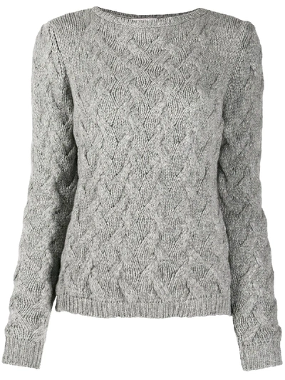 Liska Cable-knit Cashmere Jumper In Grey