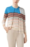 AKRIS STRIPE CASHMERE & SILK CARDIGAN,804600225600