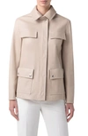 AKRIS KINGSTON LAMBSKIN LEATHER JACKET,854703004799