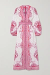 ZIMMERMANN BELLS PAISLEY-PRINT LINEN MAXI DRESS